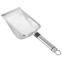 TEXStainless Cat Litter Box Kitten Litter Cleaning Scoop Metal Litter Pet Cat Litter Clean Tool