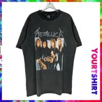 ❁✹✖ เสื้อยืดลําลอง สําหรับผู้ชาย แขนสั้น พิมพ์ลาย Metallica สไตล์วินเทจ วงร็อค โอเวอร์ไซซ์ โอเวอร์ไซซ์