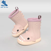 top●48H AFTER Adult cartoon shark rain boots woman Outdoor non-slip big childrens rubber shoes parent-child waterproof rain boots