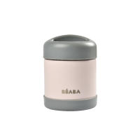 Beaba กระปุกเก็บอาหารสแตน Stainless Steel Isothermal Portion 300 ml (Dark Grey / Light Pink)