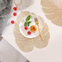 【CC】◈  6/4Pcs shape Placemats Hollow Irregular Placemat Dining Table Decoration Dinner Cutout Hangable Gold Tablemat