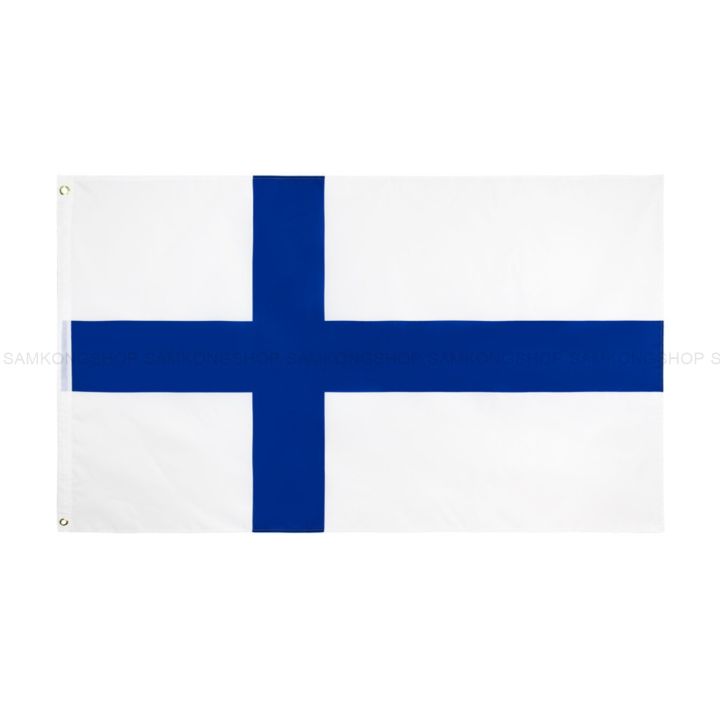 ธงชาติฟินแลนด์-finland-ธงผ้า-ทนแดด-ทนฝน-มองเห็นสองด้าน-ขนาด-150x90cm-flag-of-finland-ธงฟินแลนด์-สาธารณรัฐฟินแลนด์