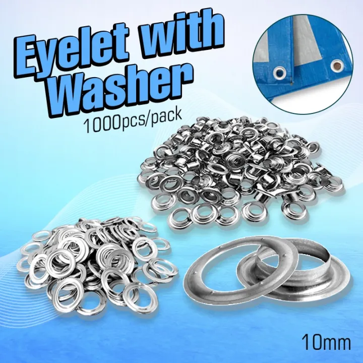 (1000pcs) Eyelet 10mm & 12mm for Tarpaulin Single and With Washer