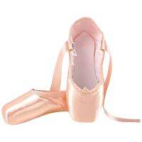 【Love ballet】 Drop Shiping ใหม่ซาตินผ้าใบ Pointe รองเท้าริบบิ้นและเจล Toe Pad ผู้หญิง39; S สีชมพู Professional บัลเล่ต์ Dance Pointe Toe S