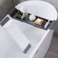 Kitchen Sink Drain Holder Retractable Bathtub Storage Rack Bath Tray Shelf Tub Shelf