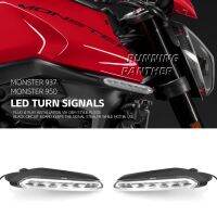 ไฟสัญญาณเลี้ยว LED รถจักรยานยนต์ทั้งกลางวันและกลางคืนสำหรับ Ducati Monster 950 MONSTER 937 2021 2022 2023ไฟเตือน