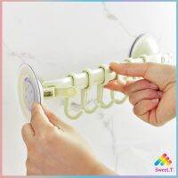 ที่แขวนของ ที่แขวนติดผนัง ห้องน้ำ ห้องครัว ที่แขวน ไม่ต้องเจาะรู Coner Towel Hanger with 6 clips มีสินค้าพร้อมส่ง Sweet.T