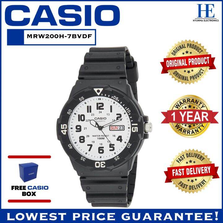 CASIO MRW-200 ORIGINAL ANALOG WATCH WITH CALENDAR AND 1 YEAR WARRANTY ...