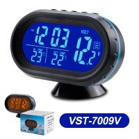 ✗▩℡ Car Electronic Clock Thermometer Voltmeter Backlight Digital LCD Display Time Interior Outside Temperature Voltage Auto Clocks