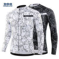 KEMALOCE White Cycling Jersey MTB Jersey 2021 Bicycle Team Cycling Shirt Men Long Sleeve Bike Wear Summer Premium Cycle Clothes