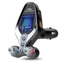 Handsfree Bluetooth-compatible 5.0 FM Transmitter One Key Power OnOff EQ Mode Car MP3 Music Player QC3.0 2 USB Charger Folder