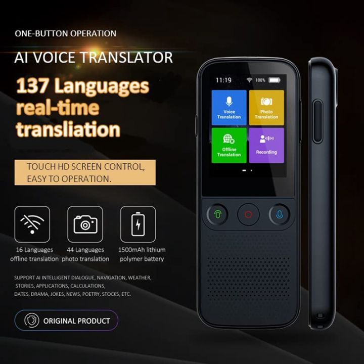 language-voice-translator-device-portable-smart-translator-2-way-online-137-languages-real-time-black