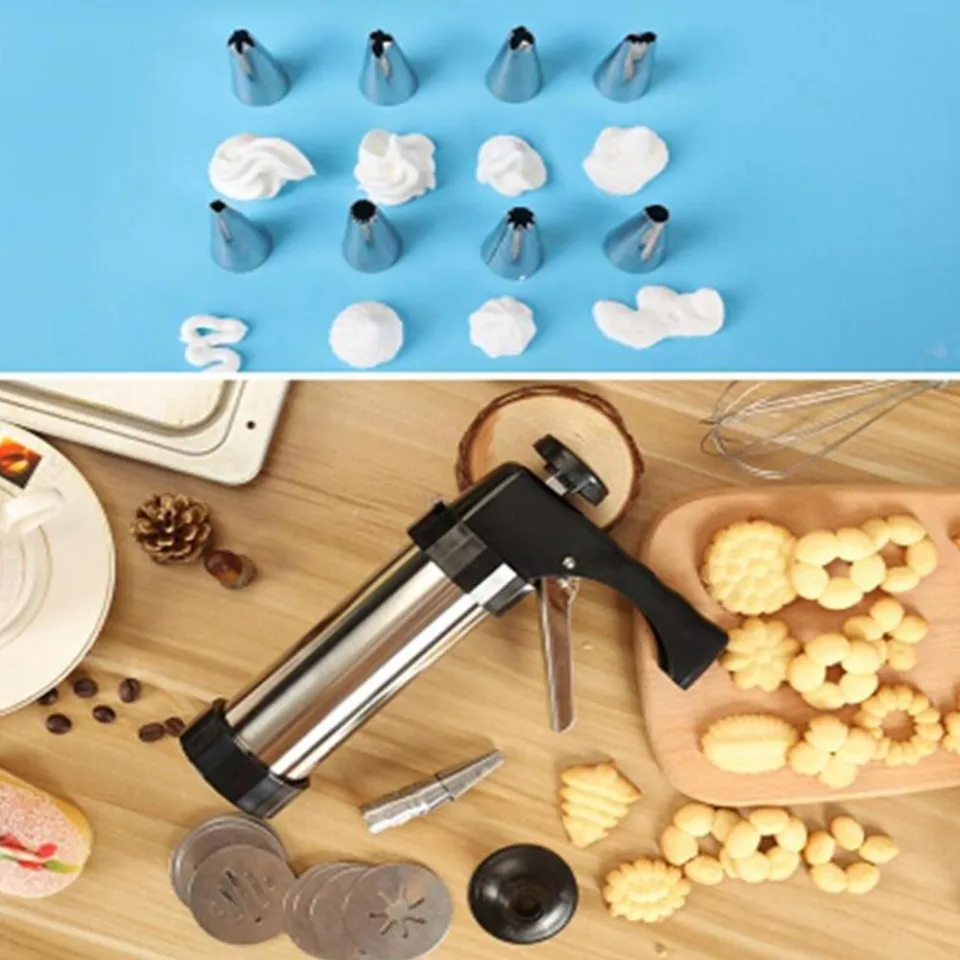 Biscuit Press Set Cookie Maker Machine Kit Dough Biscuits Making Tools