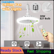 CHENBEN LED E27 Ceiling Fan Bulb Smart Ventilator Lamp 30W Ceiling