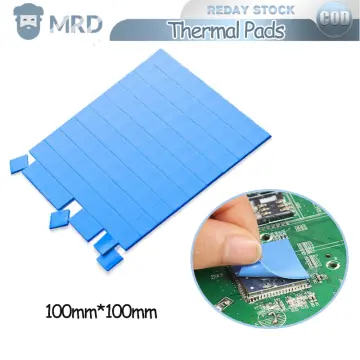 100pcs 10mm*10mm*0.5mm Thermal Pad GPU CPU Heatsink Cooling Conductive  Silicone Pad Thermally Conductive Insulating Sheet