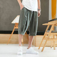 Leap Boy   NGHG MALL-New mens mid-waist cropped trousers plus size casual trendy personality sports shorts men