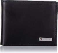 Tommy Hilfiger Mens Leather Passcase Wallet One Size Black