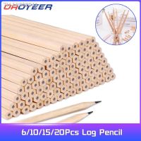 ✿♀ Hexagonal Stick Wooden HB Pencil Log Student Environmental Protection Suit Pencil Childrens Gift Prizes Office School Supplie