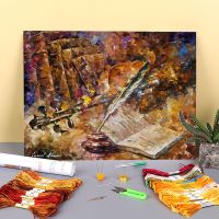 Written Music Printed Water-Soluble Canvas 11CT Cross Stitch Patterns Embroidery DMC Threads Knitting Handiwork     Different Needlework