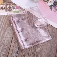 Transparent Star 3Holes Mini PVC Loose Leaf Binder Notebook File Folder Cover Creative Planner With Back Pocket Diary Stationery