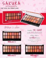 Kabuki Sakura Eye color Palette K2004 คาบูกิ อายแชโดว์มีทั้งเนื้อแมทท์และชิมเมอร์ 16 เฉดสี สุดปัง