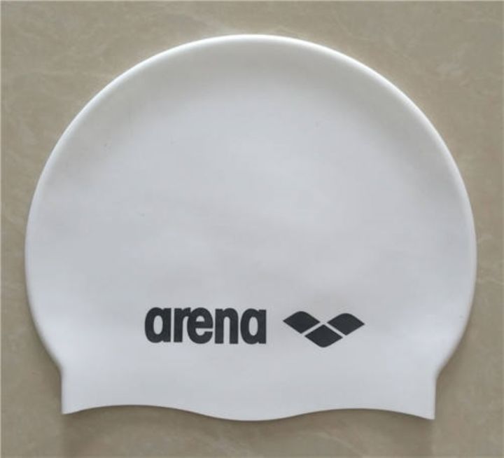 arena-arena-ของแท้ผู้ชายและผู้หญิงปิดหูกันหนาวสีทึบหมวกว่ายน้ำซิลิโคนคลาสสิกซิลิโคนจัดส่งฟรี