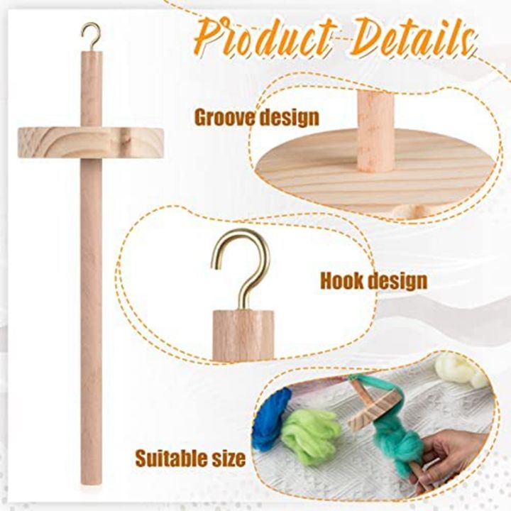 2piece-diy-drop-spindle-top-whorl-yarn-spinner-hand-wooden-spinning-wheel-wood-metal-diy-drop-spindle-for-yarn-making-yarn-spindle-for-beginners-sewing