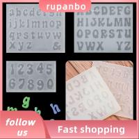 RUPANBO039392692 จี้ เครื่องมือการผลิต หัตถกรรม แฮนด์เมด DIY วางกาว แม่พิมพ์เรซินตัวอักษร แม่พิมพ์ซิลิโคนตัวอักษร แม่พิมพ์ตัวเลข ซิลิกาเจล