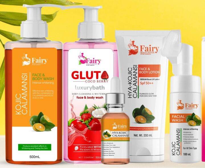 with 2 FREEBIES Kojic Calamansi Face and Body Wash by Fairy Beauty