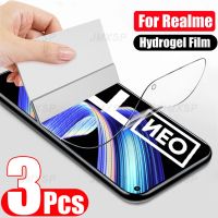 【Unbreakable】3Pcs Hydrogel ฟิล์มสำหรับ Realme X50 X2 X7 Pro X3 XT X ป้องกันหน้าจอสำหรับ Realme GT Neo 2 Master Realme Narzo 30 30A 50A 50i ฟิล์ม