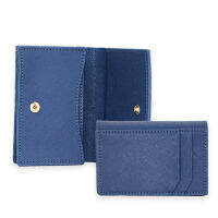 Monogrammed unisex saffiano leather business card holder men bifold credit card case holder