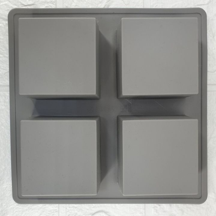 gl-แม่พิมพ์-ซิลิโคน-ช่องสี่เหลี่ยมจัตุรัส-4-ช่อง-คละสี-square-silicone-mold