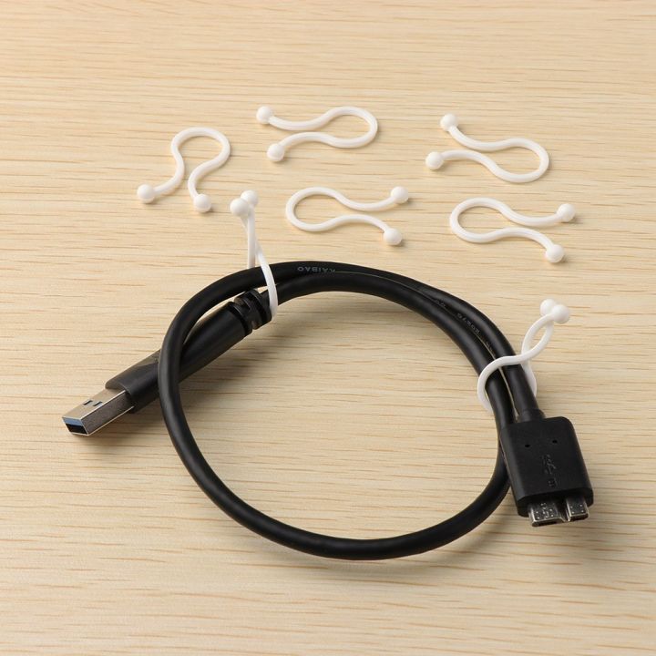 20-30-pcs-lot-durable-fastener-holder-thread-earphone-cord-wrap-line-winder-twist-tie-cable-organizer-wire-clip-office-gadget