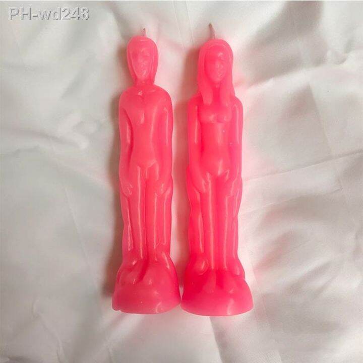 male-and-female-image-statue-figurine-candle-decorative-candle-for-easter-religious-party-decoration-red-pink-black-green