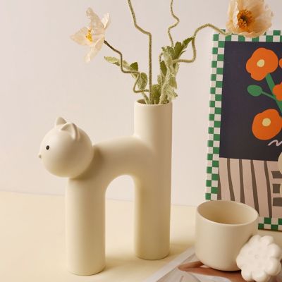 milk fufu cat ceic vase s high-value decoratn desktop livg room dg por decoratn --ZMBJ23811▨