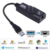 สายแปลงusb 3.0 to Lan RJ45 Gigabit Ethernet for windows mac (Black)