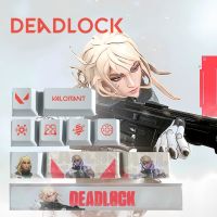 คีย์การ์ด Deadlock Valorant Deadlock 10 OEM โปรไฟล์ Keycaps ย้อม PBT