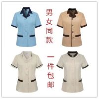 ❂ Summer cleaning short-sleeved breathable thin guest room aunt logistics hotel PA hotel work uniform housekeeping staff