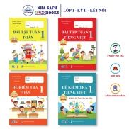 Sách - Combo Bài Tập Tuần và Đề Kiểm Tra Toán và Tiếng Việt lớp 1