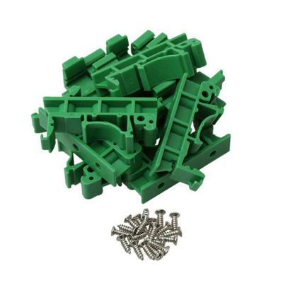 20Pcs DRG-01 PCB for DIN 35 Rail Mount Mounting Support Adapter Circuit Board Bracket Holder Carrier Clips Connectors