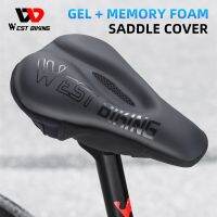 【LZ】▣✤  WEST BIKING Gel Confortável Bicicleta Saddle Cover Respirável Não-Slip Memória Espuma MTB Road Bike Seat Cover Almofada Impermeável