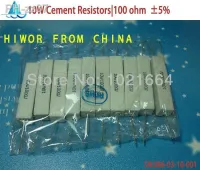 (10pcs/lot) 10W 100 ohms Ceramic Cement Power Resistor 100 ohm Resistors