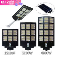 ไฟโซล่าเซล โคมไฟถนนโซล่าเซลล์ โคมไฟ SOLAR LIGHT ไฟ LED2500-4800W ไฟสว่างถึงเช้า ไฟพลังงานแสงอาทิตย์ กันน้ำ IP67