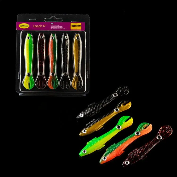 Realistic Fishing Lure 5pcs Bass Swimbaits Soft Fishing Bait Big Tail With  Jig Head Soft Shrimp Lures For Fishing Lovers Outdoor imaginative