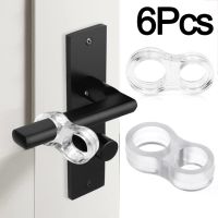 6Pcs Door Handle Anti-collision Ring Home Door Stoppers Noise Stopper Wall Protection Doorstop Bumper Shock Absorber Rubber Pads