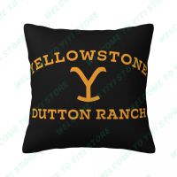 【hot】☬☞✵ Covers 45x45cm-Yellowstone Dutton Ranch Pillowcase Car Cushion Cover Sofa Room Throw