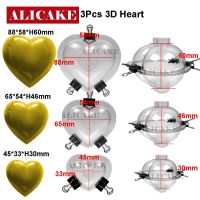 “》{: พิมพ์ทำเค้ก3ชิ้นทำจากโพลีคาร์บอเนตแม่พิมพ์ช็อคโกแลต3ชิ้นสำหรับช็อคโกแลตรูปหัวใจเครื่องมืออุปกรณ์อบขนมขนมถาดแม่พิมพ์