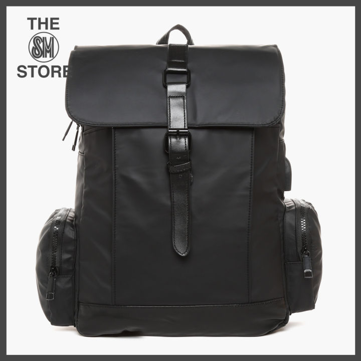 Salvatore Mann Men’s Ramsey Flap Backpack in Black | Lazada PH