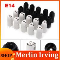 Merlin Irving Shop 10pcs Practical E14 Light Bulb Lamp Holder Socket Lampshade Ring 2A 250V 2 Color Small Screw Cap Lighting Accessories