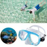 Lightweight Diving Goggles 180 Panoramic View Swimming Goggles Foldable Tempered Glass Dive Mask Adjustable Length for Men Women